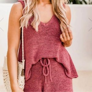 WONDER OFTEN BERRY SWEATER TANK